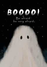 Boo! Be afraid, be very afraid - a spooky card for halloween created by Six bunny ears