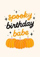 Spooky Birthday Babe - Halloween & Autumn Birthday created by BW Illustrations