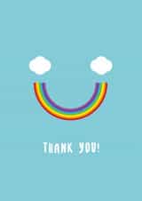 RAINBOW SMILE HAPPY THANK YOU CARD created by Sean Cullen
