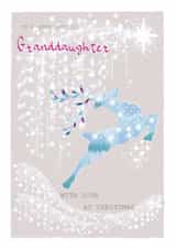 Magical Deer Card for a Granddaughter - Christmas Star - Love at Christmas created by SABIVO Design by Sabina