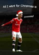 Ronaldo "SIU" inspired Manchester United xmas "All I want for Christmas is Siu! created by BlackSheep Designs