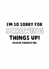 Screw Up - Apology - I'm Sorry - Break Up - Forgive Me - Made a Mistake - Couple created by The Blunt Badger