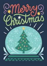 Merry Christmas with Christmas snow globe created by Natalia Gonzalez