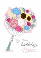 Flowers Birthday Card for Nanna created by la la la Designs
