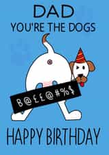 Fun and cheeky dog card to let your dad know he's the top dog on his Birthday created by HoldTheGate Designs