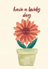 Cute flower card - Have a nice day - Kids card created by Ilona Ro - Illustrations
