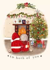 A cute Christmas for a special couple created by Love Lucy Illustration