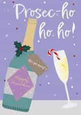 Pretty Prosecco Pun Christmas Card created by Cracking Cards!