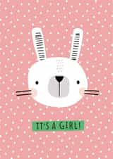 Cute Baby Girl bunny card created by Dawn Machell