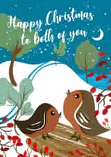 Cute Robins Christmas Wishes - To Both of you created by daminidesigns
