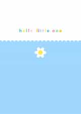 Cute new baby card - hello little one created by Jessica Rachel Sharp