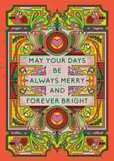 Merry and Bright 2022 - Christmas Card created by Rebecca Strickson Ltd