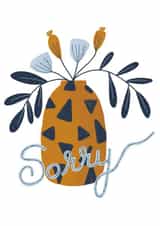 Pretty Sorry Card With Flower Vase created by Walking In Wildflowers