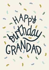 Happy Birthday Grandad - Stylish and Modern Confetti Card for Grandpa created by Christine Cuddihy Illustration