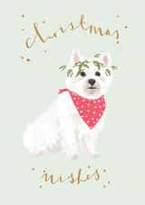 Cute Westie Christmas Card For West Highland Terrier Dog Owners created by Honey & Velvet Studio