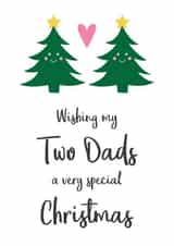 A cute two Dads fathers Christmas card from the kids, for same sex parents created by Hello Fridays Studio