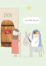 One Job Christmas card created by Rosie Made A Thing