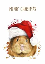 Splatter Guinea Pig Merry Christmas created by Splatterworks