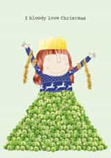 Bloody Love Christmas card created by Rosie Made A Thing