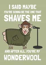 Funny Birthday Card - Wonderwool - Oasis created by Tishy Tashy