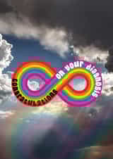 Congratulations on your Diagnosis - Rainbow Infinity Card created by Fran Hennessy, Shimmy Shimmy Yay!