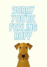 Get well soon card featuring an Airedale Terrier created by Laura Coyle