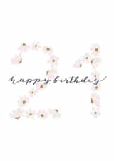 Floral 21st birthday card created by LjsDesignsCompany