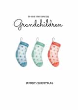 A cute Christmas card for more than one grandchild from their grandparents created by SophDc