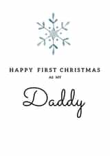Snowflake Christmas card for a brand new daddy created by SophDc