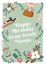 Classic Birthday Card - For Nanna - Flowers created by Blush & Blossom 