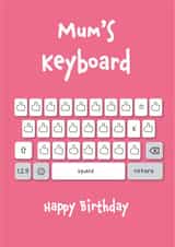 Funny mum mother mom birthday thumbs up keyboard ok text messages cheeky created by Daisy Jo Design