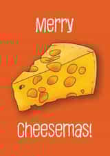 Funny Christmas Card - Cheese - Merry Cheesesmas created by Charlie - Cherry Pie Lane