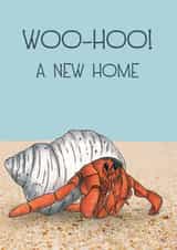 Cute New Home Card - Hermit Crab - Woo Hoo! A New Home created by Charlie - Cherry Pie Lane