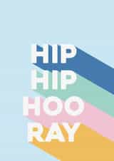 Cute Congratulations Card - Wedding New Job Engagement - Hip Hip Hooray! created by The Happy Badger