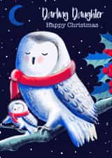 Cute Owl daughter christmas card created by Rocket68