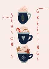 Season's Greetings Coffee Cup Card created by Izzi Paints