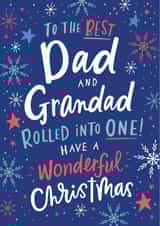 Modern Christmas Card for a loved Dad and Grandad rolled into one created by Dotty Black