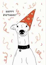 Whippet Greyhound Birthday Card created by Goldie Design Studio