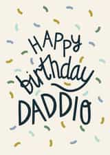 Happy Birthday Daddio - Stylish and Modern Confetti Card for Dad created by Christine Cuddihy Illustration