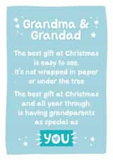 Cure Christmas card for Grandma and Grandad from the kids or baby created by Percy & Pearl