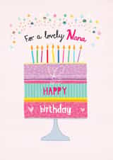 Illustrated Birthday cake card for Nana created by Pencilface