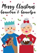 A cute Christmas card for your Grandma and Grandpa. created by Memelou
