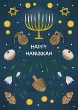 Wish a happy Hanukkah to friends, family or loved ones. created by Art by Reebee