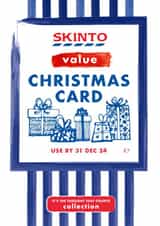 Funny Tesco Value Christmas Card - Skinto created by Mrs Best Paper Co.