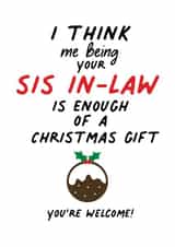 Christmas Card from Sis in-law to let them know how lucky they are created by IWLT