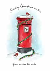 Christmas Postbox Across the Miles card created by Watercolour Sky