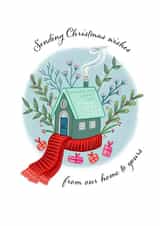 Christmas cottage from our home to yours card created by Watercolour Sky