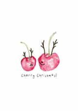 Cherry Christmas - Funny Christmas card with cherry pun created by Hollie Edeson