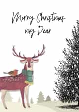 Pretty Christmas card for your partner - Reindeer created by Bliss 
