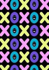 Cute Hugs and Kisses Card For A Loved One - Smiley Faces and Kisses - XOXO created by Chloe M